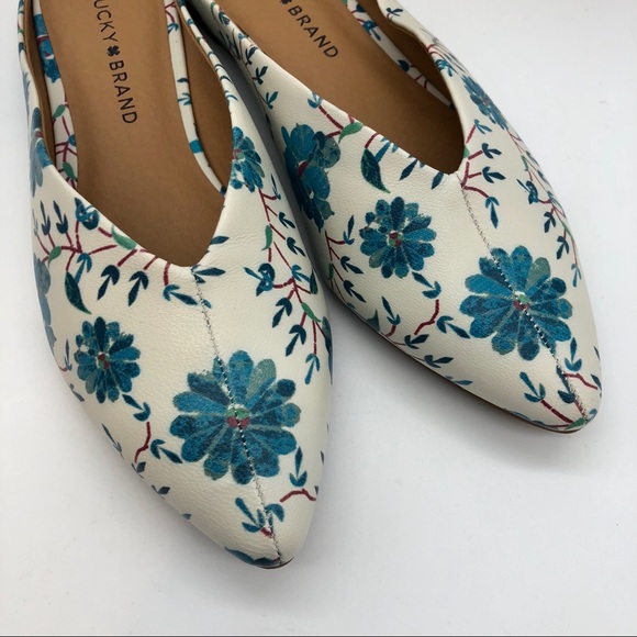NIB Lucky Brand BARBORA Flat Mule Floral Slides - Picture 4 of 11